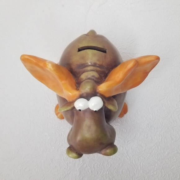 Vtg 1970's Paolo Chiari Moose Coin Bank Italy Whimsical Cartoonish  Brown Orange - Picture 9 of 16